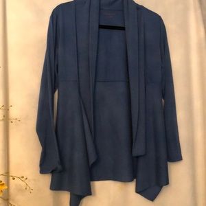 Lightweight knit open sweater.  Perfect blue.